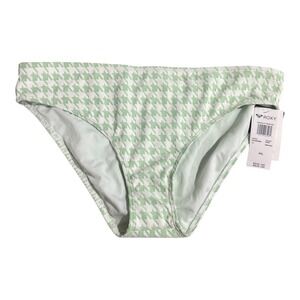 Roxy Check It Hipster Bikini Bottom Mint Green Houndstooth ERJX404468 XXL NEW